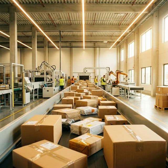 Parcel shipping fulfillment center